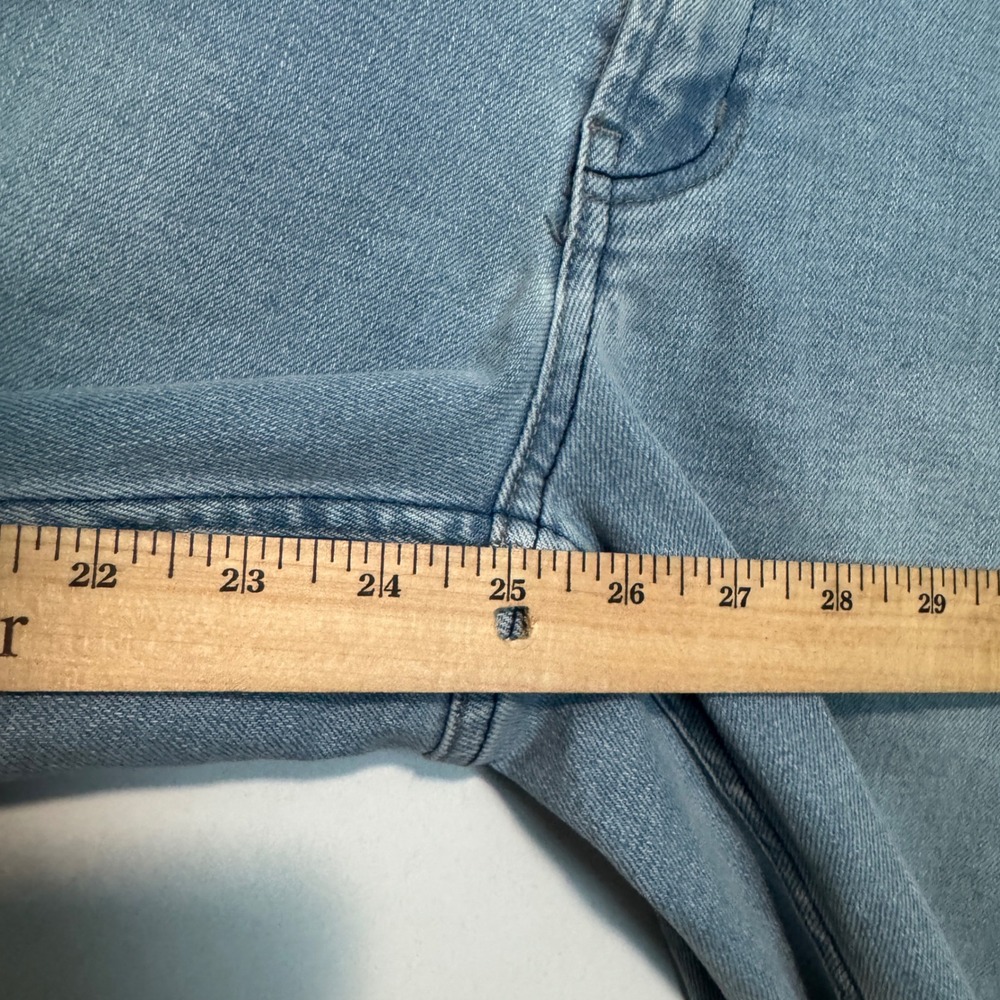 Under 5'10 Straight Stretch Jeans Mens 32x25 Light Wash Blue Denim Office 510 - Picture 10 of 10